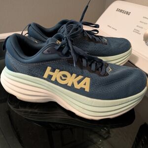 Hoka Bondi 8's Midnight Ocean/Blue Steel